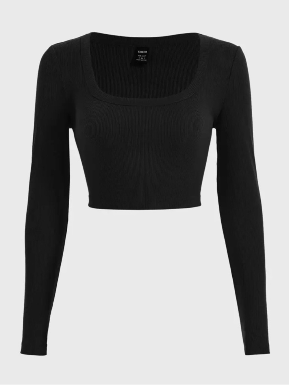 SHEIN Square Neck Crop Tee size XS
